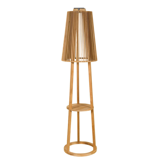 Solcellsgolvlampa Tecka med sensor, teak