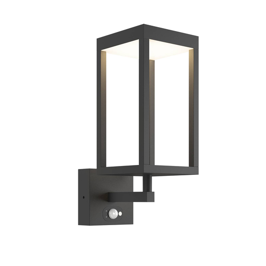 Lucande Qimka LED-solcellsutomhusvägglampa sensor