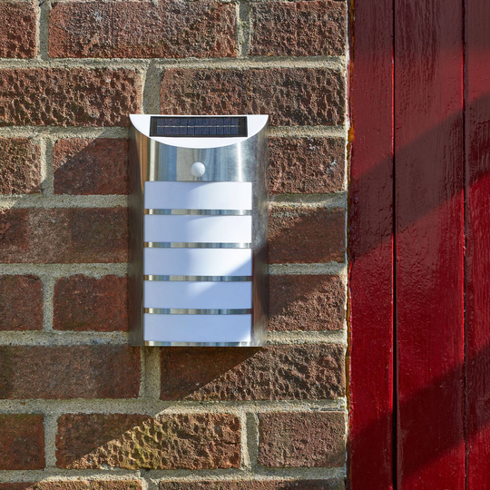 LED-solcellsvägglampa Welcome med sensor 2-pack