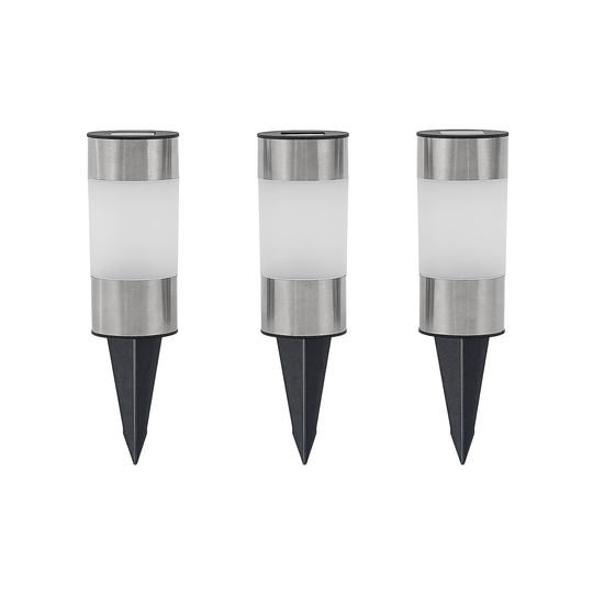 Lindby Jocob LED-solcellslampa, markspett, 3-pack