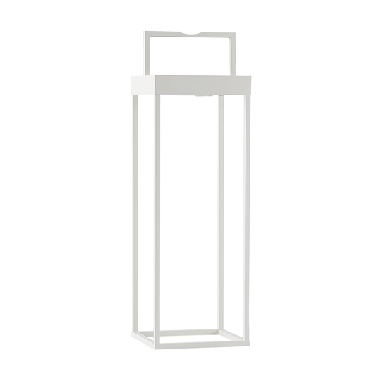 Lucande Lynzy LED-solcellslampa, vit, 58,3 cm