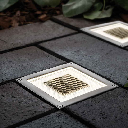 Onyx solcell markspotlight, ("half brick", set med 2 st.)