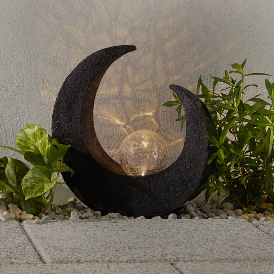 LED-solcellsdekolampa Adem i etnostil, 30,5 cm