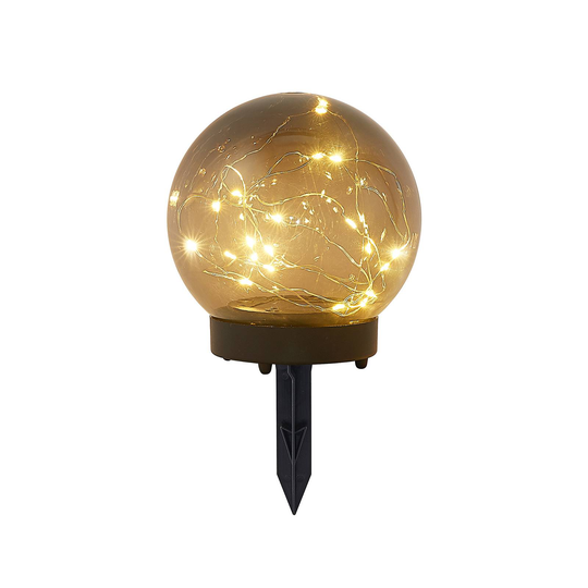 Lindby Tjelle LED-solcellslampa, kula, Ø 15 cm