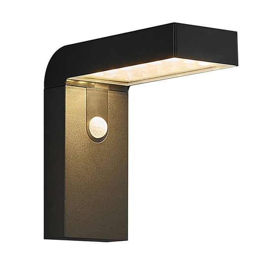 LED-solcellsvägglampa Alya med rörelsesensor