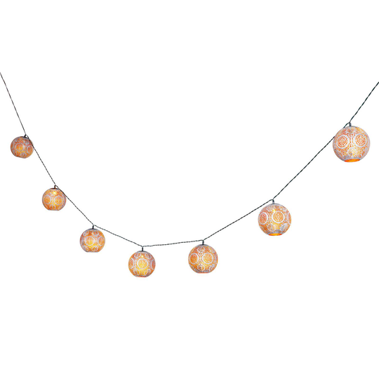 Lindby Hiyabel LED-solcellsljusslinga, vit