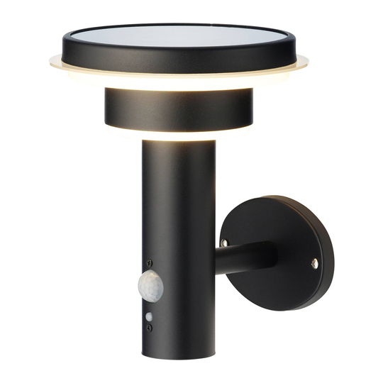 LED-solcellsvägglampa 897840 rostfritt stål sensor