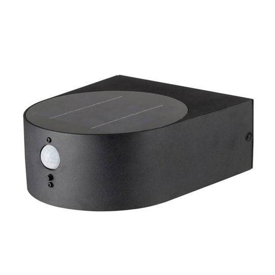 Lindby Jarik LED-solcellsutomhusvägglampa, 7 cm