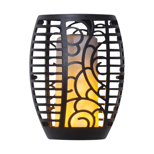 LED-solcellslampa Flame, tre funktioner, 54 cm