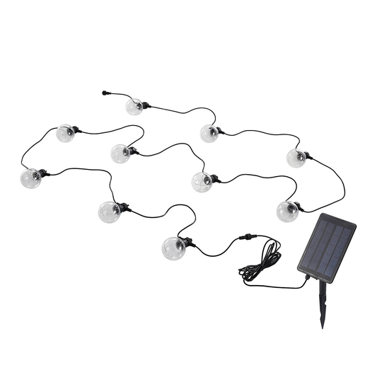 Lindby Grischa sol LED-ljuskedja, 10 lampor
