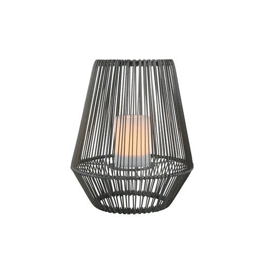 LED-bordslampa med solcell Mineros, grå, 30,5 cm