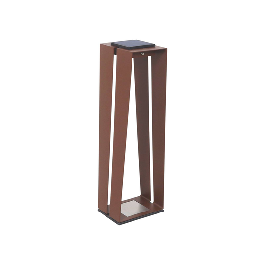 LED-solcellslykta Skaal med sensor, corten, 70 cm