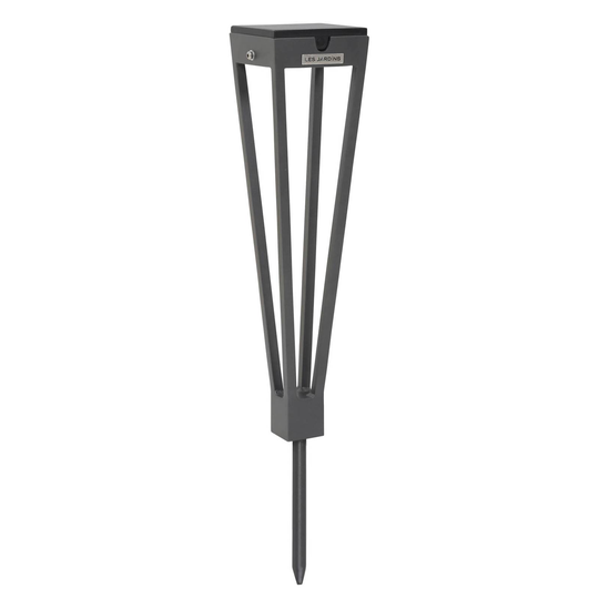 LED-solcellsfackla Tinka, 52 cm hög, grå
